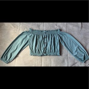 Garage off the shoulder Crop Top